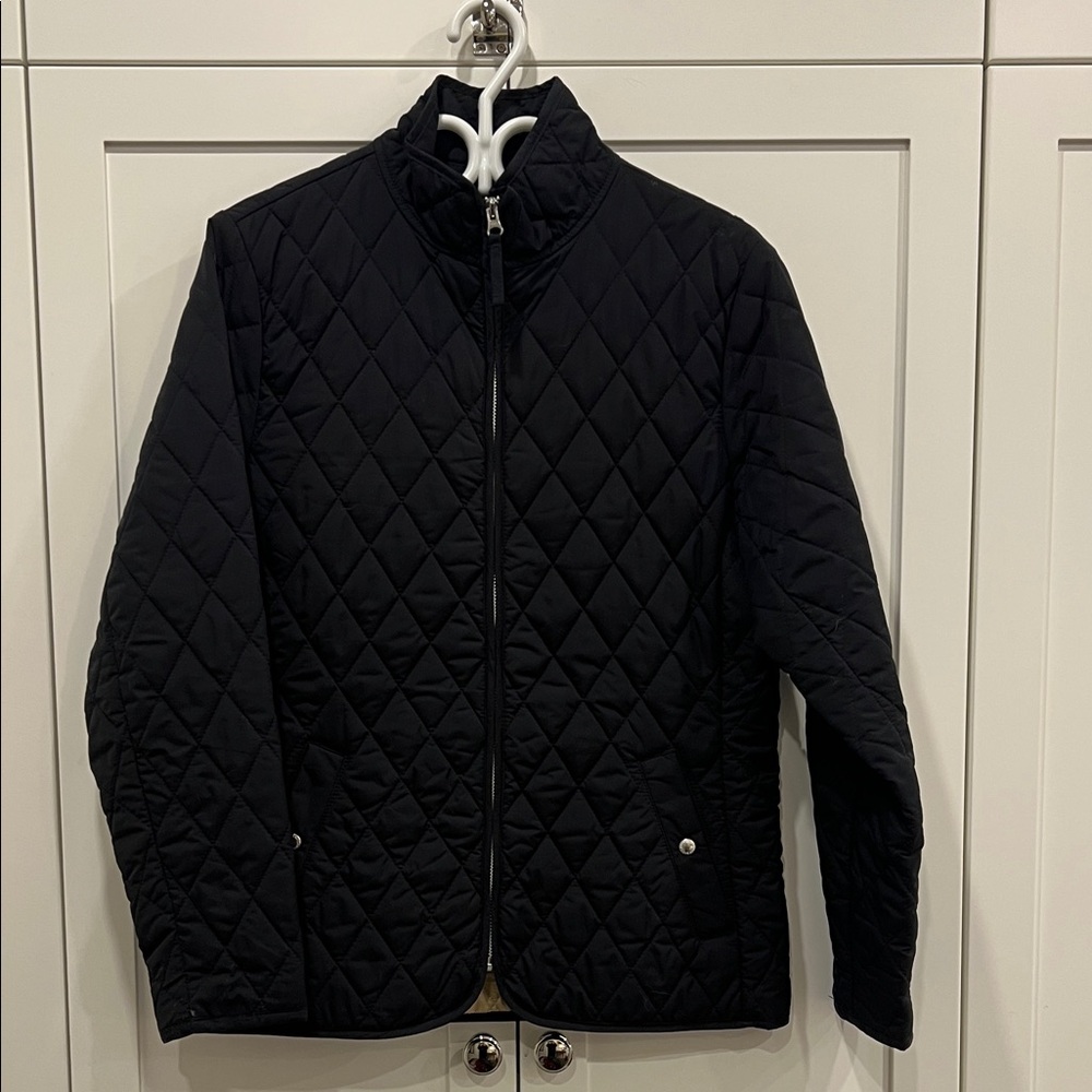 Lands' End Women's Black Quilted Puffer Jacket